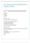 NEC CHALLANGE EXAM 1 QUESTIONS WITH CORRECT ANSWERS
