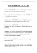 PSYCH 2000 EXAM &num;3 LSU QUESTIONS AND ANSWERS 2025