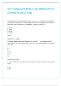 NEC CHALLANGE EXAM 2 QUESTIONS WITH COMPLETE SOLUTIONS
