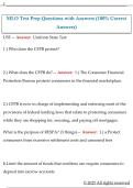 MLO Test Prep Questions with Answers &lpar;100&percnt; Correct  Answers&rpar;