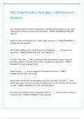 NEC Code Practice Test Quiz 1 With Correct Answers&period;