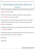 MLO Test Questions with Answers &lpar;100&percnt; Correct  Answers&rpar;