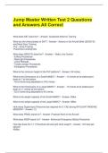 Jump Master Written Test 2 Questions and Answers All Correct 