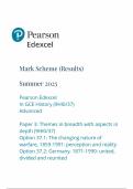 2025 Pearson Edexcel A level History Mark Scheme Paper 3 &lpar;9HI0&sol;37&colon; Themes in breadth with aspects in depth&rpar;