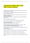 Jumpmaster Written Exam with 100&percnt; Correct Answers 