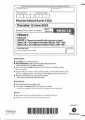 2025 Pearson Edexcel A level History Paper 3 &lpar;9HI0&sol;38&colon; Themes in breadth with aspects in depth&rpar;