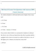 MS Class D License Test Questions with Answers &lpar;100&percnt;  Correct Answers&rpar; 