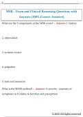 MSK - Exam and Clinical Reasoning Questions with  Answers &lpar;100&percnt; Correct Answers&rpar;