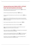 Commercial Insurance Policies&colon; BOP vs&period; CPP and  Exam Tips Exam Questions and answers 