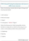 NETA Personal Training Exam Questions with Answers  &lpar;100&percnt; Correct Answers&rpar;