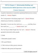 NETA Chapter 2 - Relationship Building and  Communication Skills Questions with Answers &lpar;100&percnt;  Correct Answers&rpar; 