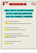 MKGT TEST &num;1 &lpar;IN DEPTH REVIEW&rpar; ACTUAL 2025&sol;2026 QUESTIONS AND 100&percnt; CORRECT ANSWERS