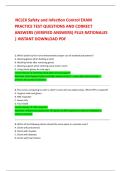 NCLEX Safety and Infection Control EXAM PRACTICE TEST QUESTIONS AND CORRECT ANSWERS