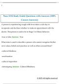 Nurs 3234 Study Guide Questions with Answers &lpar;100&percnt;  Correct Answers&rpar; 