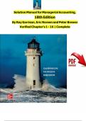 Solution Manual for Managerial Accounting&comma; 18th Edition by Ray Garrison&comma; Eric Noreen&comma; and Peter Brewer&period;&vert;Revised edition&comma; Latest update&period;