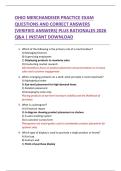OHIO MERCHANDISER PRACTICE EXAM   QUESTIONS AND CORRECT ANSWERS  &lpar;VERIFIED ANSWERS&rpar; PLUS RATIONALES 2026  Q&A &vert; INSTANT DOWNLOAD 