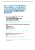OHIO VISUAL MERCHANDISER EXAM   PRACTICE QUESTIONS AND CORRECT  ANSWERS &lpar;VERIFIED ANSWERS&rpar; PLUS  RATIONALES 2026 Q&A &vert; INSTANT  DOWNLOAD 