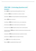 CRM 1300 &ndash; Criminology Questions and  answers 