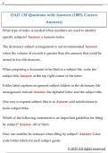 OAD 138 Questions with Answers &lpar;100&percnt; Correct  Answers&rpar;