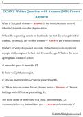 OCANZ Written Questions with Answers &lpar;100&percnt; Correct  Answers&rpar;