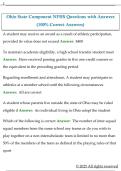Ohio State Component NFHS Questions with Answers  &lpar;100&percnt; Correct Answers&rpar;