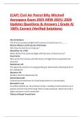 &lbrack;CAP&rsqb; Civil Air Patrol Billy Mitchell  Aerospace Exam 2025 NEW 2025&sol; 2026  Update&rpar; Questions & Answers &vert; Grade A&vert;  100&percnt; Correct &lpar;Verified Solutions&rpar; 
