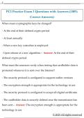 PCI Practice Exam 3 Questions with Answers &lpar;100&percnt;  Correct Answers&rpar;