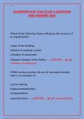 NUR 4590 Exam 2 2025&colon; Leadership Questions & Answers Guide