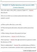 PHARM 151 TopHat Questions with Answers &lpar;100&percnt;  Correct Answers&rpar;