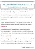 PHARM 151 MIDTERM TOPHAT Questions with  Answers &lpar;100&percnt; Correct Answers&rpar;