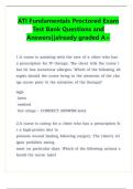 ATI Fundamentals Proctored Exam Test Bank Questions and Answers&vert;&vert;already graded A&plus; 2025 latest updates