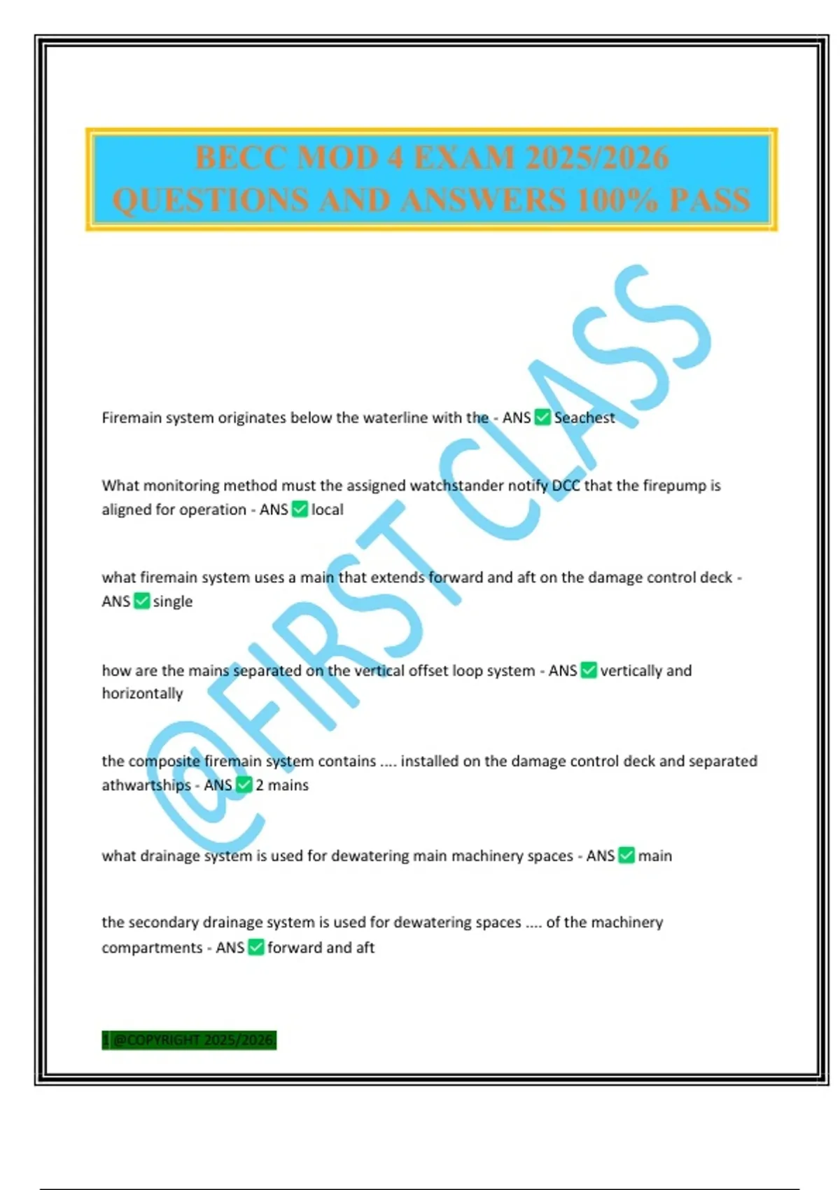 BECC MOD 4 EXAM 2025/2026 QUESTIONS AND ANSWERS 100% PASS - BECC ...