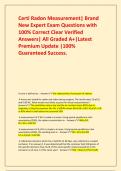 Certi Radon Measurement&vert; Brand New Expert Exam Questions with 100&percnt; Correct Clear Verified Answers&vert; All Graded A&plus;&vert;Latest Premium Update &vert;100&percnt; Guaranteed Success&period;