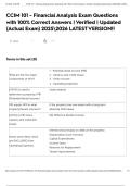 CCIM 101 - Financial Analysis Exam Questions with 100&percnt; Correct Answers &vert; Verified &vert; Updated &lpar;Actual Exam&rpar; 20252026 LATEST VERSION&excl;&excl;
