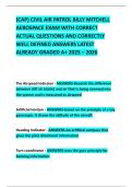 &lpar;CAP&rpar; CIVIL AIR PATROL BILLY MITCHELL AEROSPACE EXAM WITH CORRECT ACTUAL QUESTIONS AND CORRECTLY WELL DEFINED ANSWERS LATEST ALREADY GRADED A&plus; 2025 &ndash; 2026