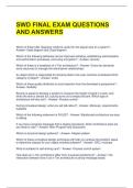 SWD FINAL EXAM QUESTIONS AND ANSWERS 