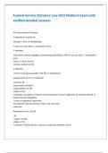Funeral Service Statutory Law-UCO Midterm Exam with verified detailed answers