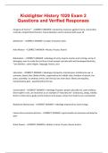 Kicklighter History 1020 Exam 2 Questions and Verified Responses