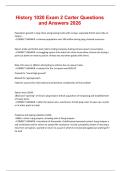 History 1020 Exam 2 Carter Questions and Answers 2026