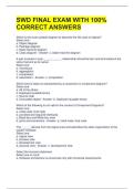 SWD FINAL EXAM WITH 100&percnt; CORRECT ANSWERS 
