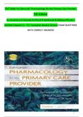 Test Bank for Edmunds Pharmacology for The Primary Care Provider 5th Edition by Constance G Visovsky&period; All Chapters&period; &sol;25 EXAM QUESTIONS WITH CORRECT ANSWERS RATED A&plus;