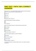 SWD TEST 1 WITH 100&percnt; CORRECT ANSWERS 