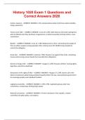 History 1020 Exam 1 Questions and Correct Answers 2026