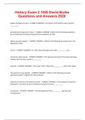 History Exam 2 1020 David Burke Questions and Answers 2026