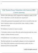 RAC Practice Exam 1 Questions with Answers &lpar;100&percnt;  Correct Answers&rpar;