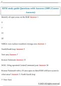 RFM study guide Questions with Answers &lpar;100&percnt; Correct  Answers&rpar; 
