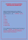 California Optometry Law Exam 2025&colon; Practice Questions & Answers