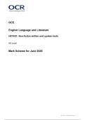 OCR AS Level English Language and Literature H074&sol;01&colon; Non-fiction written and spoken texts Mark Scheme for June 2025