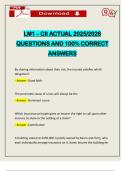 LM1 &ndash; CII ACTUAL 2025&sol;2026 QUESTIONS AND 100&percnt; CORRECT ANSWERS