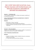 NCC C-EFM&reg; 2024&ndash;2025 Full ACTUAL  Exam&colon;   Realistic Questions with Verified Answers and  Rationales &lpar;Graded A&plus;&rpar; &vert;DELIVERED AS  INSTSANT PDF DOWNLOAND